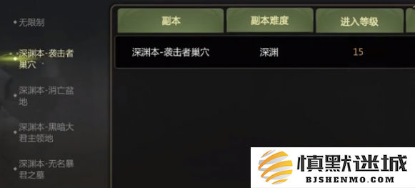龙之谷世界深渊副本怎么开