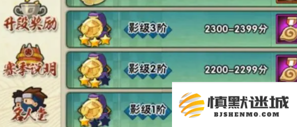 火影忍者手游段位有哪些